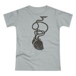Camiseta mujer punto liso - Gris Pacifico - Cervell + cor = bandera de Ciutadella
