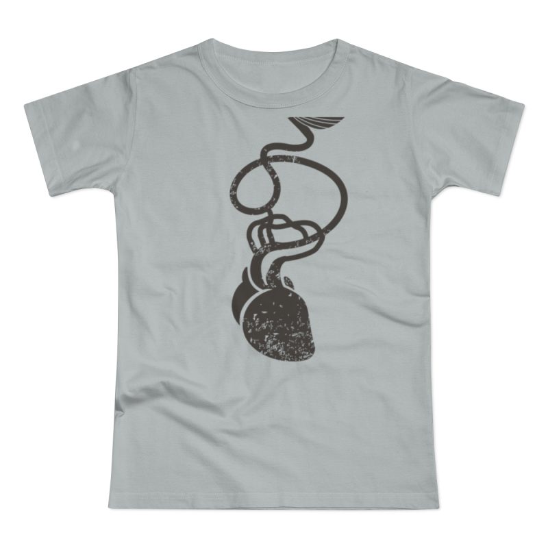 Camiseta mujer punto liso - Gris Pacifico - Cervell + cor = bandera de Ciutadella