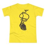 Camiseta mujer punto liso - Amarillo solar - Cervell + cor = bandera de Ciutadella