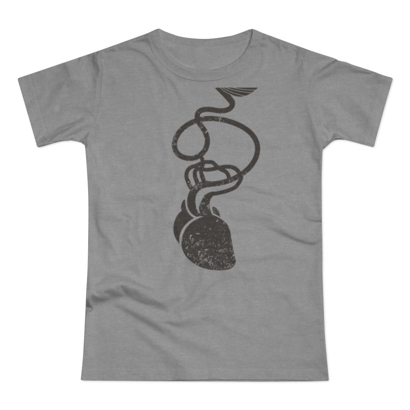 Camiseta mujer punto liso - Gris deportivo jaspeado - Cervell + cor = bandera de Ciutadella