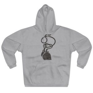 Sudadera con capucha cerrada - Gris jaspeado claro - Cervell + cor = bandera de Ciutadella