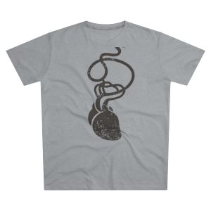 Camiseta hombre corte moderno - Gris Oxford claro - Cervell + cor = bandera de Ciutadella