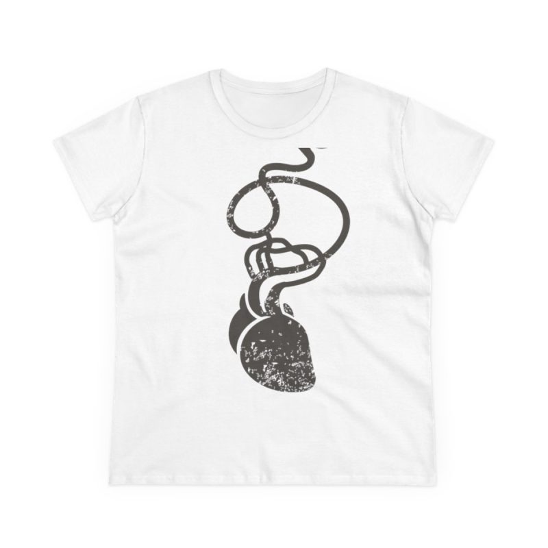 Camiseta mujer algodon medio - Blanco - Cervell + cor = bandera de Ciutadella