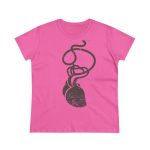 Camiseta mujer algodon medio - Rosa azalea - Cervell + cor = bandera de Ciutadella Camiseta mujer algodon medio - Rosa azalea - Cervell + cor = bandera de Ciutadella