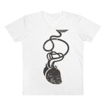 Camiseta hombre cuello de pico Presenter - Blanco - Cervell + cor = bandera de Ciutadella