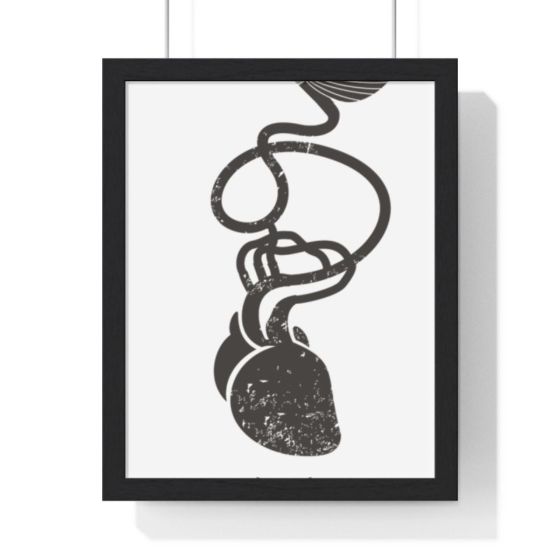 Poster enmarcado vertical - Negro - Cervell + cor = bandera de Ciutadella Poster enmarcado vertical - Negro - Cervell + cor = bandera de Ciutadella