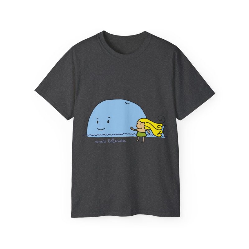 Camiseta ultra algodon - Gris oscuro jaspeado - Camiseta «mare baleneta»