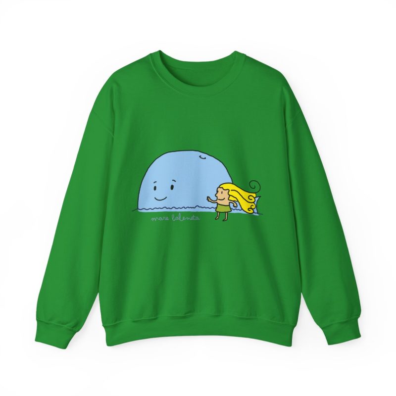 Sudadera cuello redondo - Verde irlandes - Camiseta «mare baleneta»
