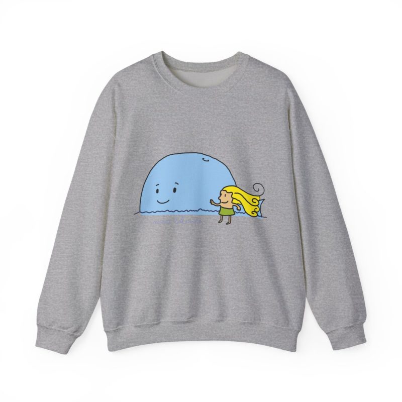 Sudadera cuello redondo - Gris deportivo - Camiseta «mare baleneta»