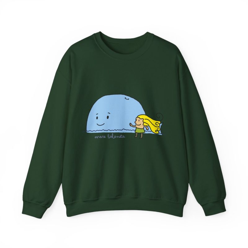 Sudadera cuello redondo - Verde bosque - Camiseta «mare baleneta»