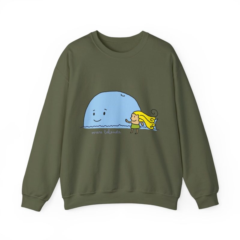 Sudadera cuello redondo - Verde militar - Camiseta «mare baleneta»