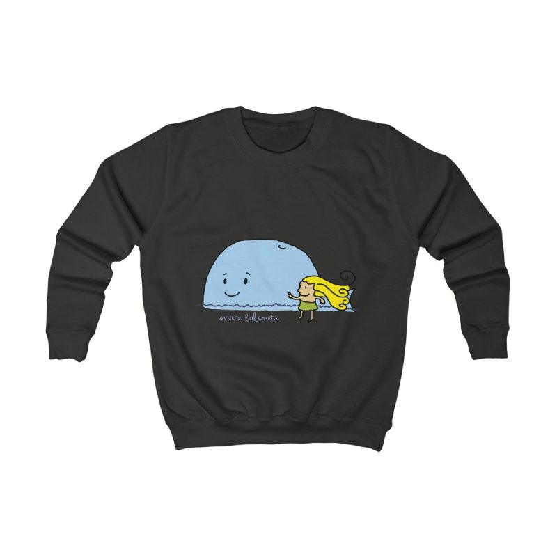 Sudadera infantil - Negro azabache - Camiseta «mare baleneta»