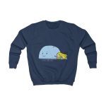 Sudadera infantil - Azul marino Oxford - Camiseta «mare baleneta»