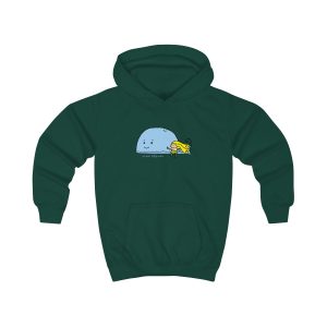 Sudadera con capucha infantil - Verde botella - Camiseta «mare baleneta»