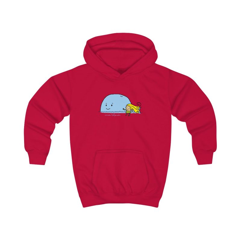 Sudadera con capucha infantil - Rojo fuego - Camiseta «mare baleneta»