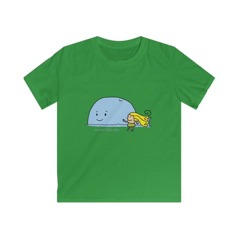Camiseta infantil Softstyle - Verde irlandes - Camiseta «mare baleneta»