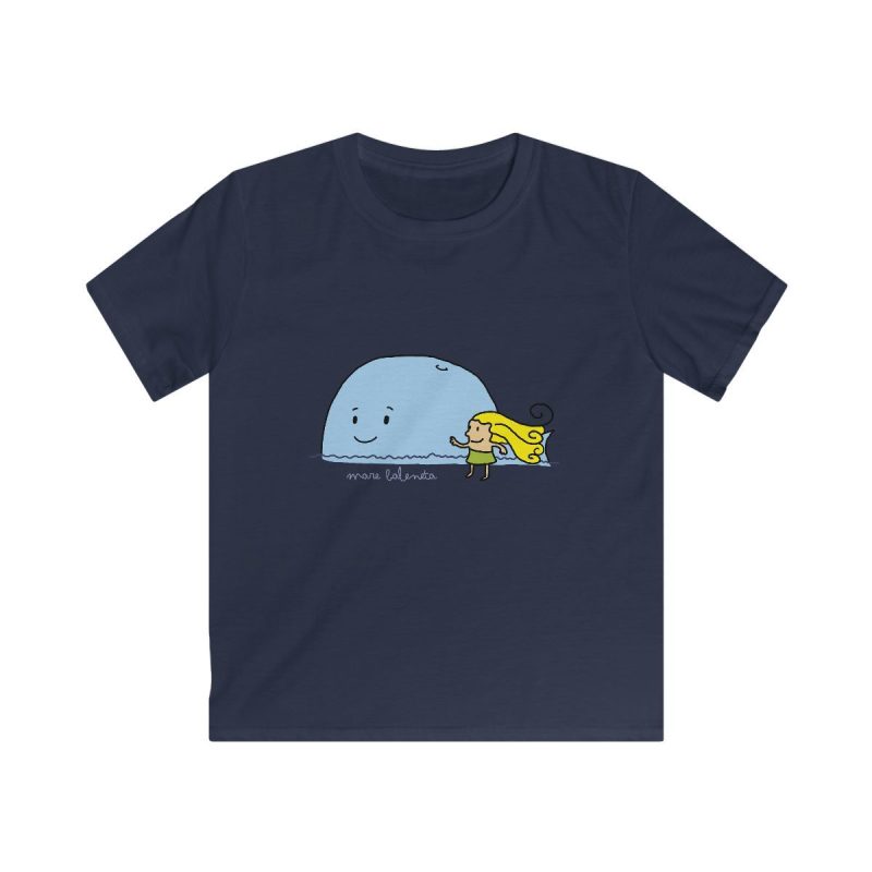 Camiseta infantil Softstyle - Azul marino - Camiseta «mare baleneta»