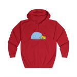 Sudadera con capucha y cremallera - Rojo fuego - Camiseta «mare baleneta» Sudadera con capucha y cremallera - Rojo fuego - Camiseta «mare baleneta»