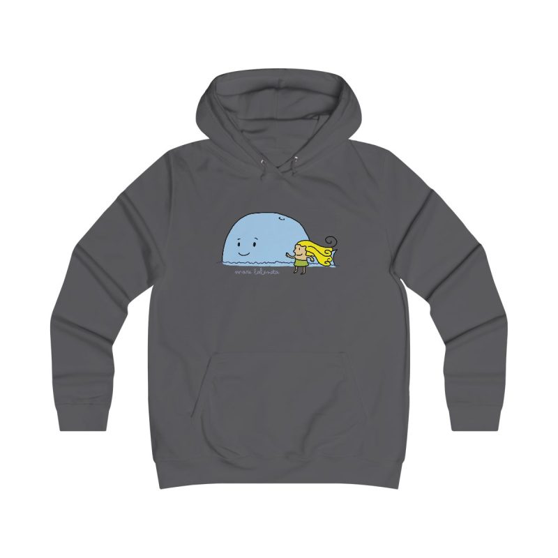 Sudadera universitaria mujer - Gris marengo - Camiseta «mare baleneta»