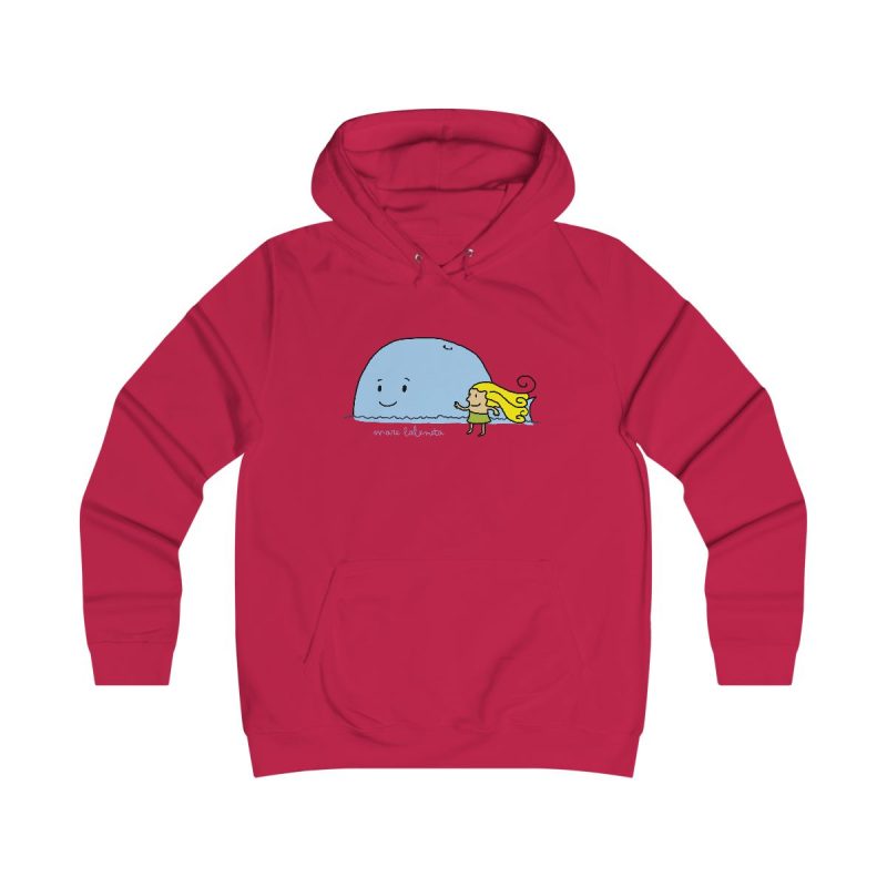 Sudadera universitaria mujer - Rojo fuego - Camiseta «mare baleneta»