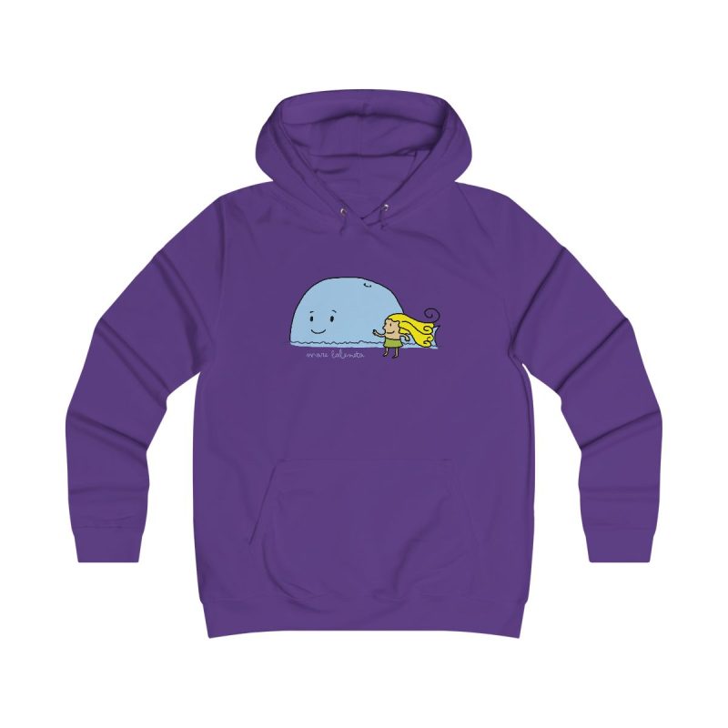 Sudadera universitaria mujer - Morado - Camiseta «mare baleneta»