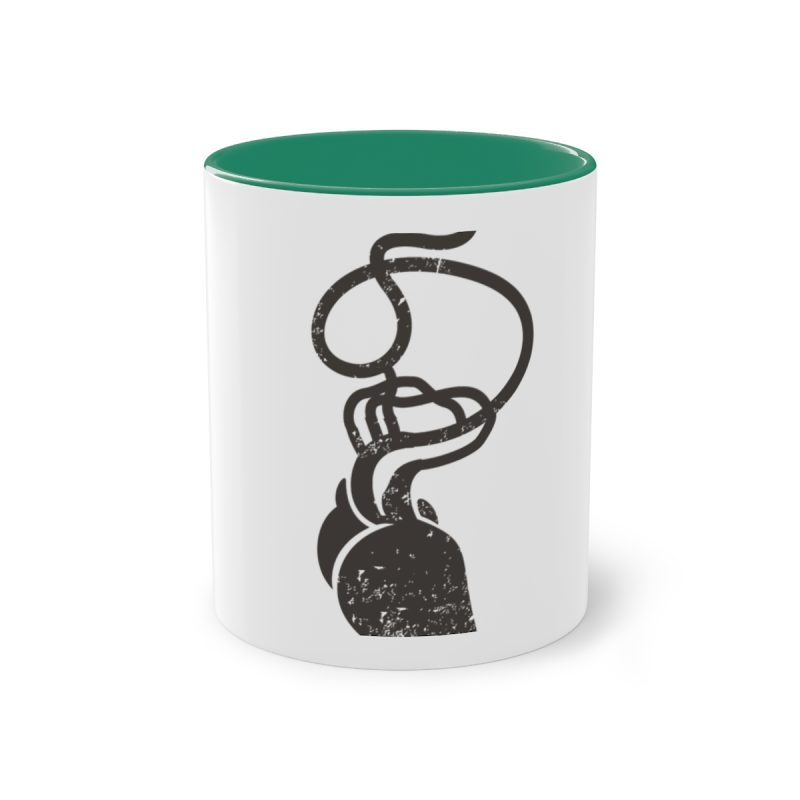 Taza bicolor - Verde oscuro - Cervell + cor = bandera de Ciutadella