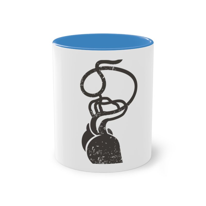 Taza bicolor - Azul claro - Cervell + cor = bandera de Ciutadella