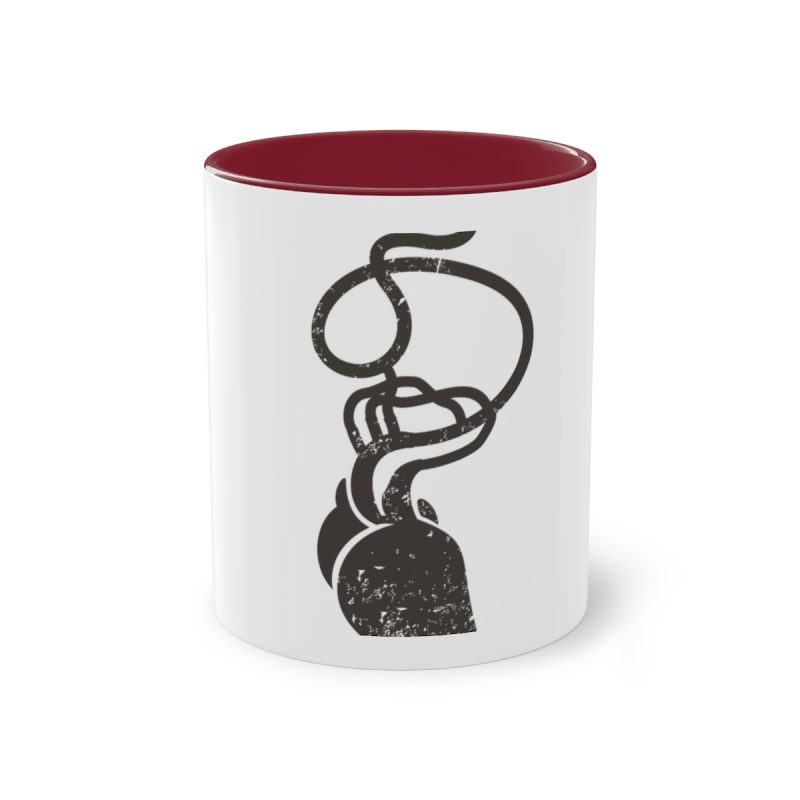 Taza bicolor - Granate - Cervell + cor = bandera de Ciutadella