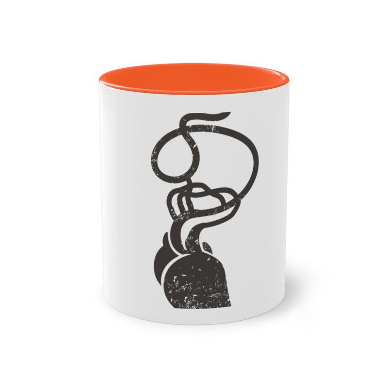 Taza bicolor - Naranja - Cervell + cor = bandera de Ciutadella