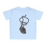 Camiseta de bebe - Azul empolvado - Cervell + cor = bandera de Ciutadella