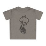 Camiseta de bebe - Gris jaspeado melange - Cervell + cor = bandera de Ciutadella