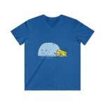 Camiseta hombre entallada cuello de pico - Azul royal - Camiseta «mare baleneta»