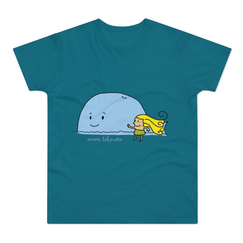 Camiseta hombre punto liso - Azul diva - Camiseta «mare baleneta»