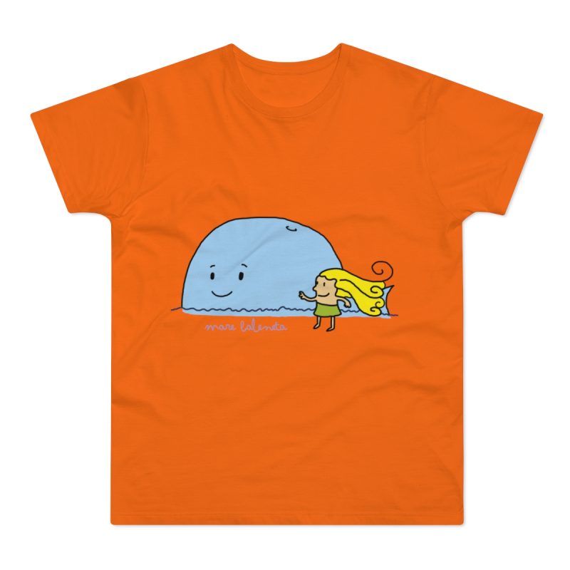 Camiseta hombre punto liso - Naranja - Camiseta «mare baleneta»