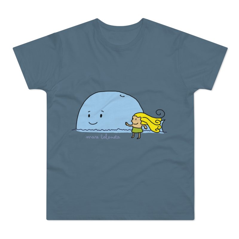 Camiseta hombre punto liso - Azul piedra - Camiseta «mare baleneta»