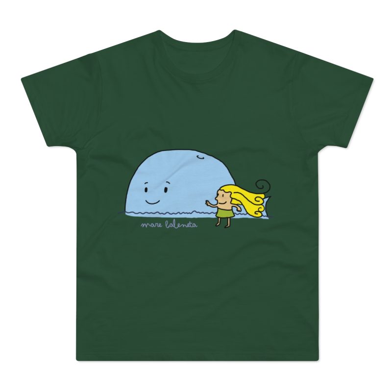 Camiseta hombre punto liso - Verde botella - Camiseta «mare baleneta»