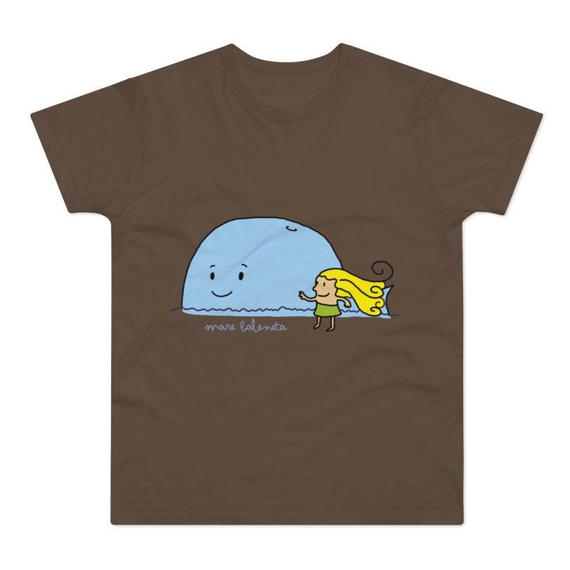 Camiseta hombre punto liso - Marron chocolate - Camiseta «mare baleneta»