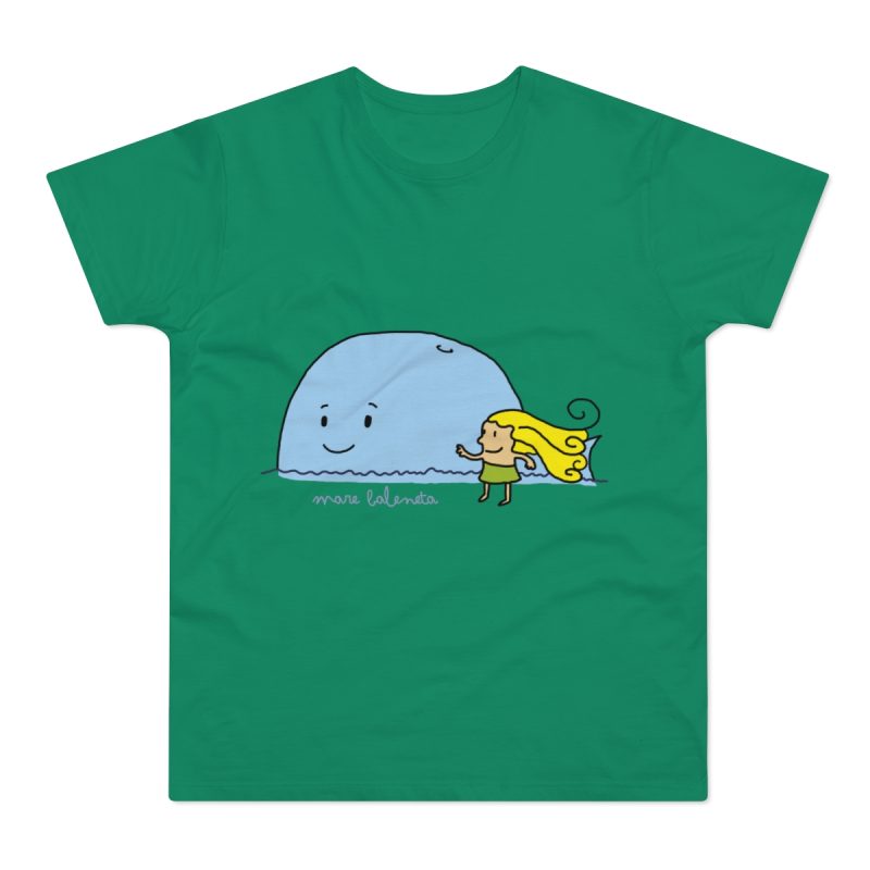 Camiseta hombre punto liso - Verde Kelly - Camiseta «mare baleneta»