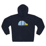 Sudadera capucha con cremallera premium - Azul marino - Camiseta «mare baleneta»