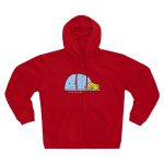Sudadera capucha con cremallera premium - Rojo - Camiseta «mare baleneta»