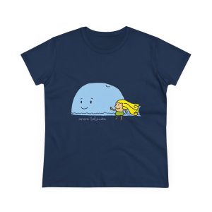 Camiseta mujer algodon medio - Azul marino - Camiseta «mare baleneta»