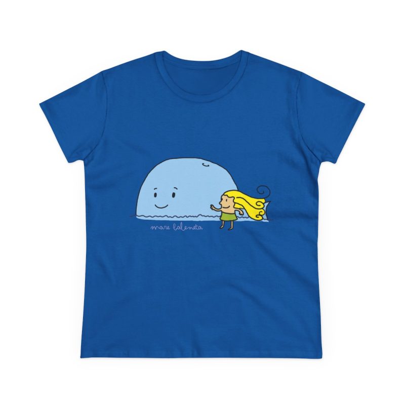 Camiseta mujer algodon medio - Azul royal - Camiseta «mare baleneta»