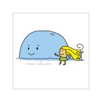 Pegatinas de vinilo cuadradas - Camiseta «mare baleneta»