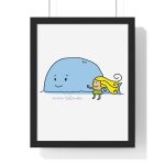Poster enmarcado vertical - Negro - Camiseta «mare baleneta»