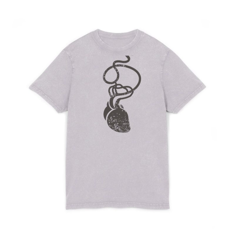 Camiseta lavado acido cuello redondo - Lila suave - Cervell + cor = bandera de Ciutadella