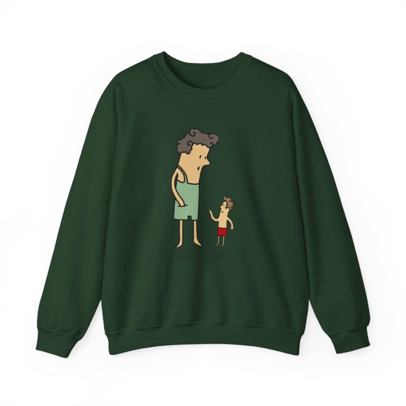 Sudadera cuello redondo - Verde bosque - Camiseta «Rondalla: gegant i menut»