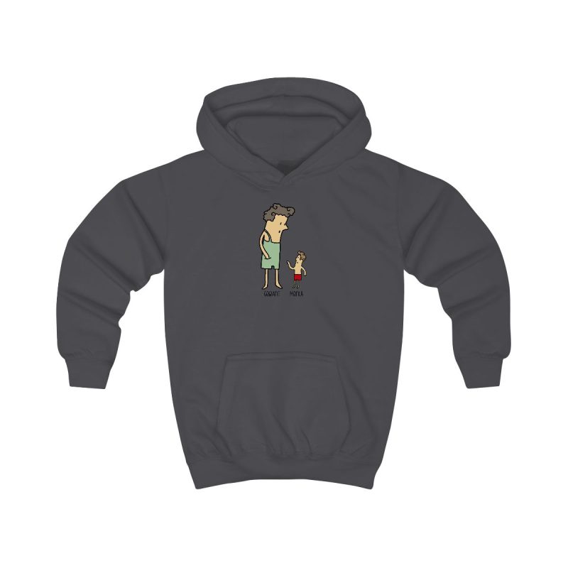Sudadera con capucha infantil - Gris marengo - Camiseta «Rondalla: gegant i menut»