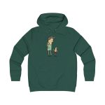 Sudadera universitaria mujer - Verde botella - Camiseta «Rondalla: gegant i menut»