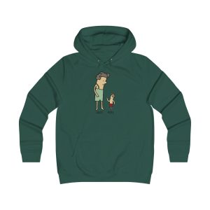 Sudadera universitaria mujer - Verde botella - Camiseta «Rondalla: gegant i menut»