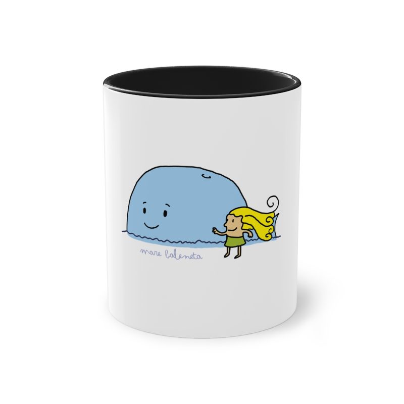 Taza bicolor - Negro - Camiseta «mare baleneta» Taza bicolor - Negro - Camiseta «mare baleneta»